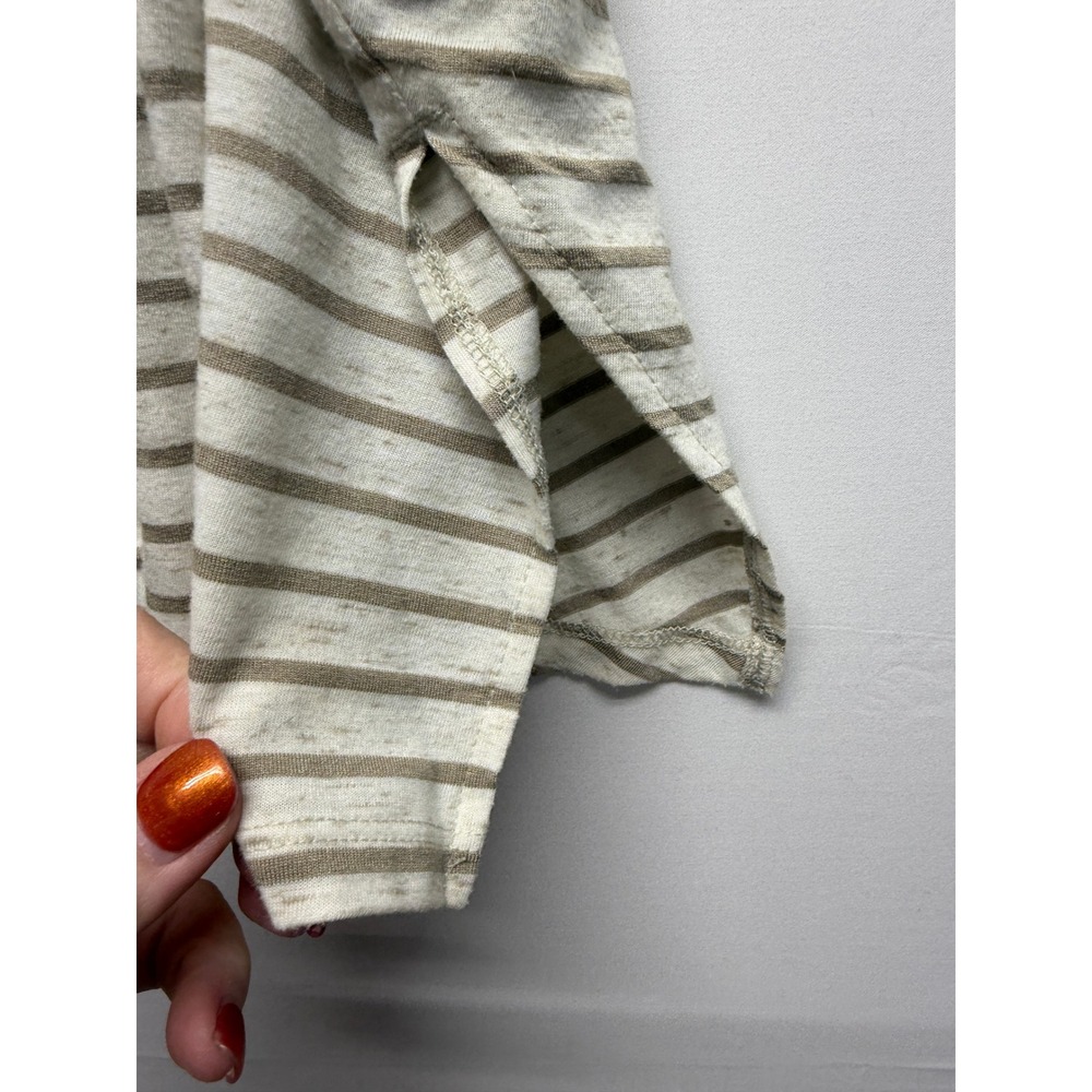 WE THE FREE Striped V Neck Long Sleeve Oversized Casual Top Women's XS Oversized - Picture 7 of 9